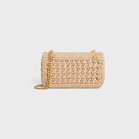 CL Borsa a Tracolla in Paglia con Catena 25×14 cm