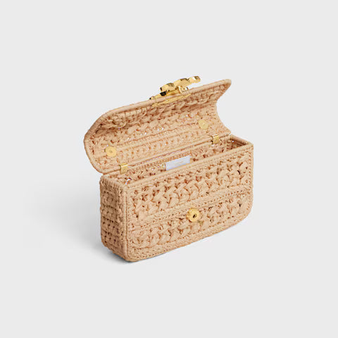 CL Borsa a Tracolla in Paglia con Catena 25×14 cm