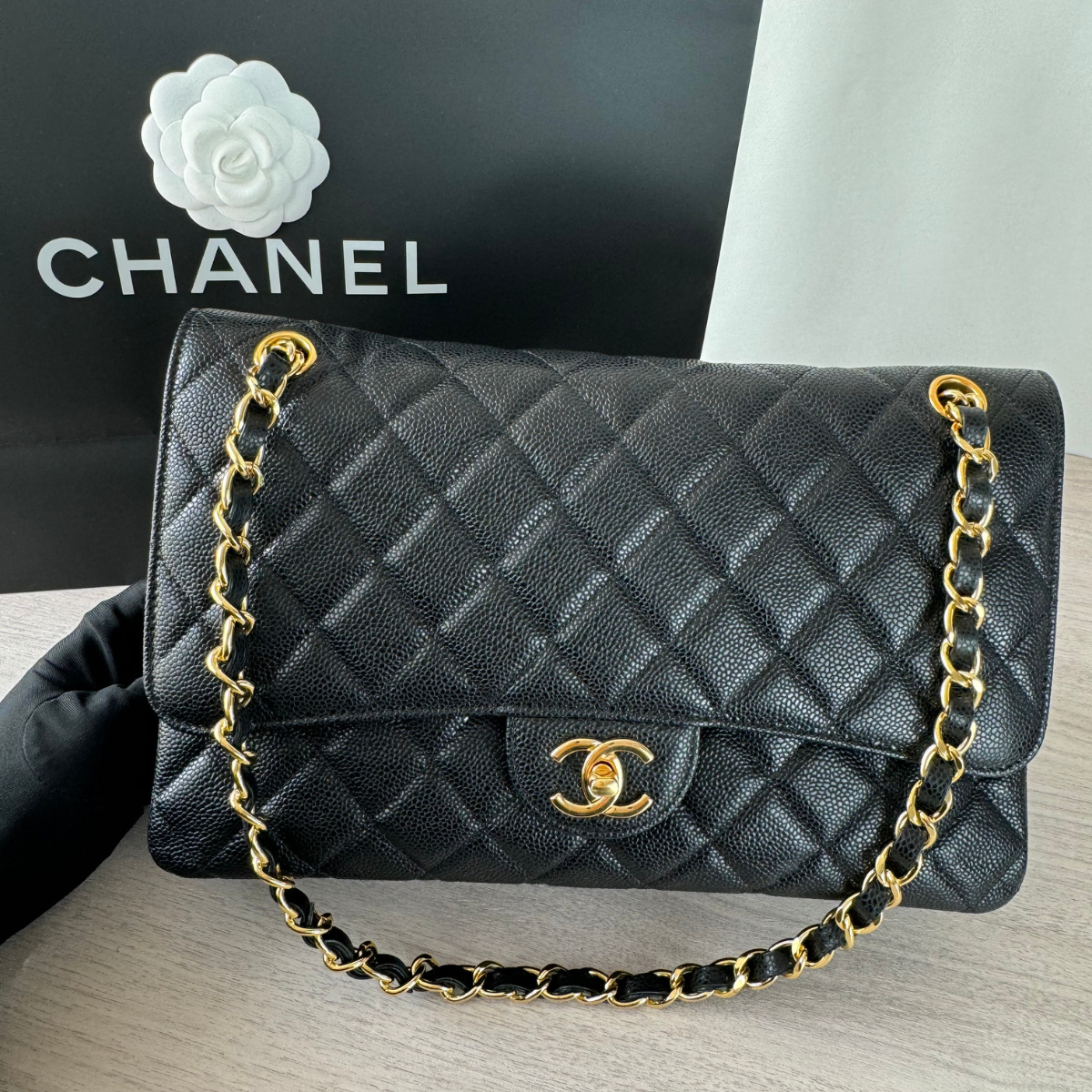 Borsa Classica Flap CH – Nero