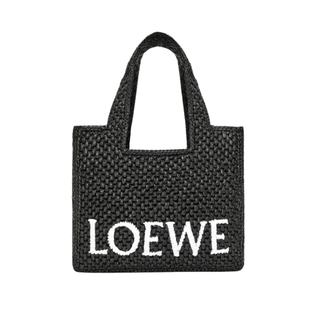 Loewe Borsa Tote Small Font in Rafia