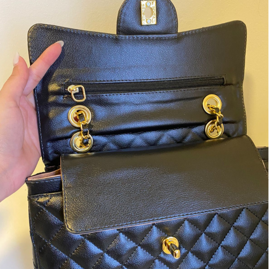 Borsa Classica Flap CH – Nero