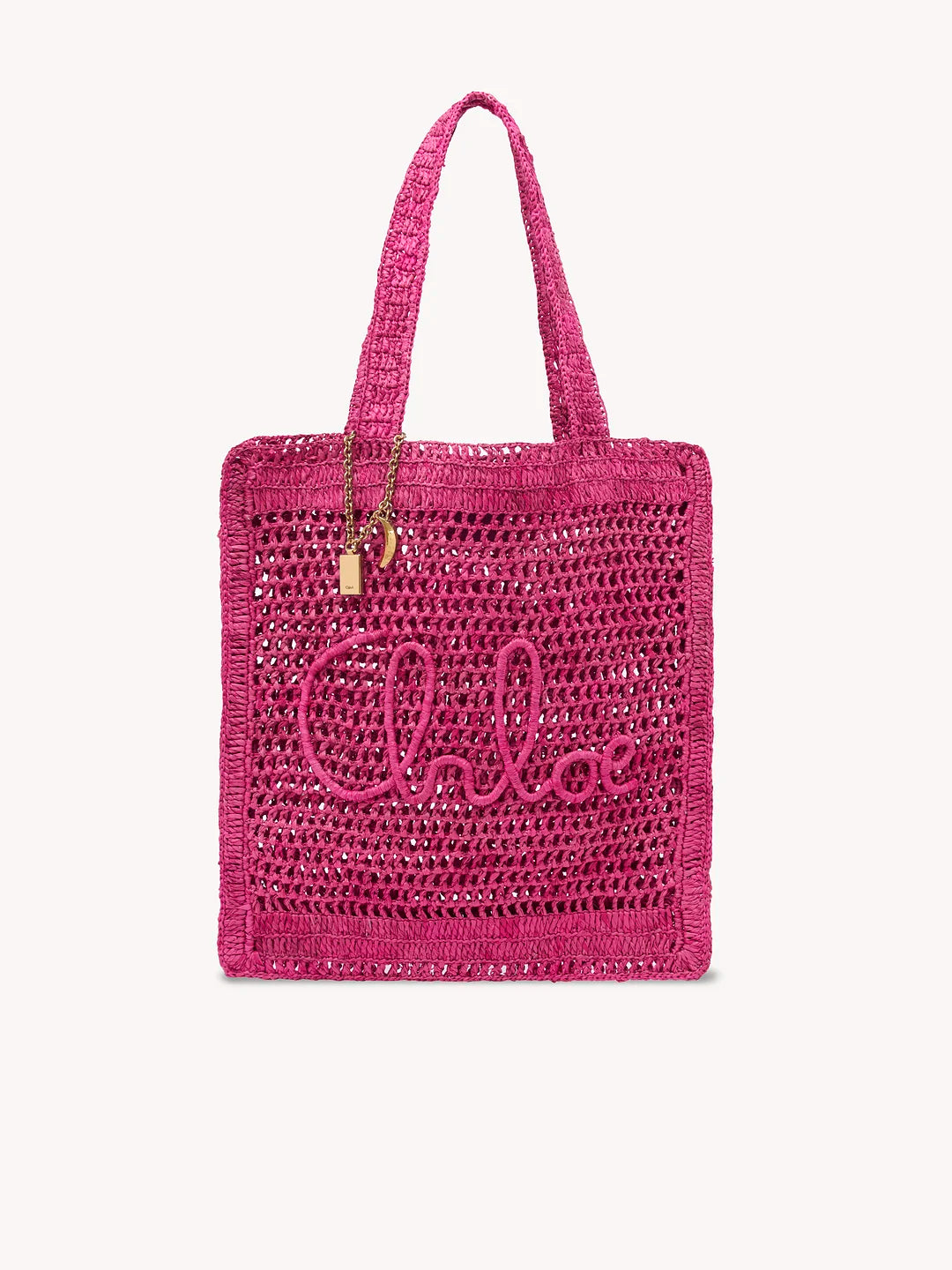 Chloé Borsa Tote Banana Estiva in Rafia