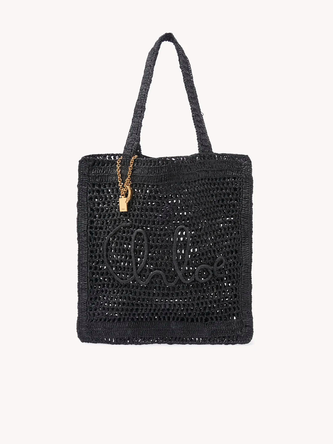 Chloé Borsa Tote Banana Estiva in Rafia