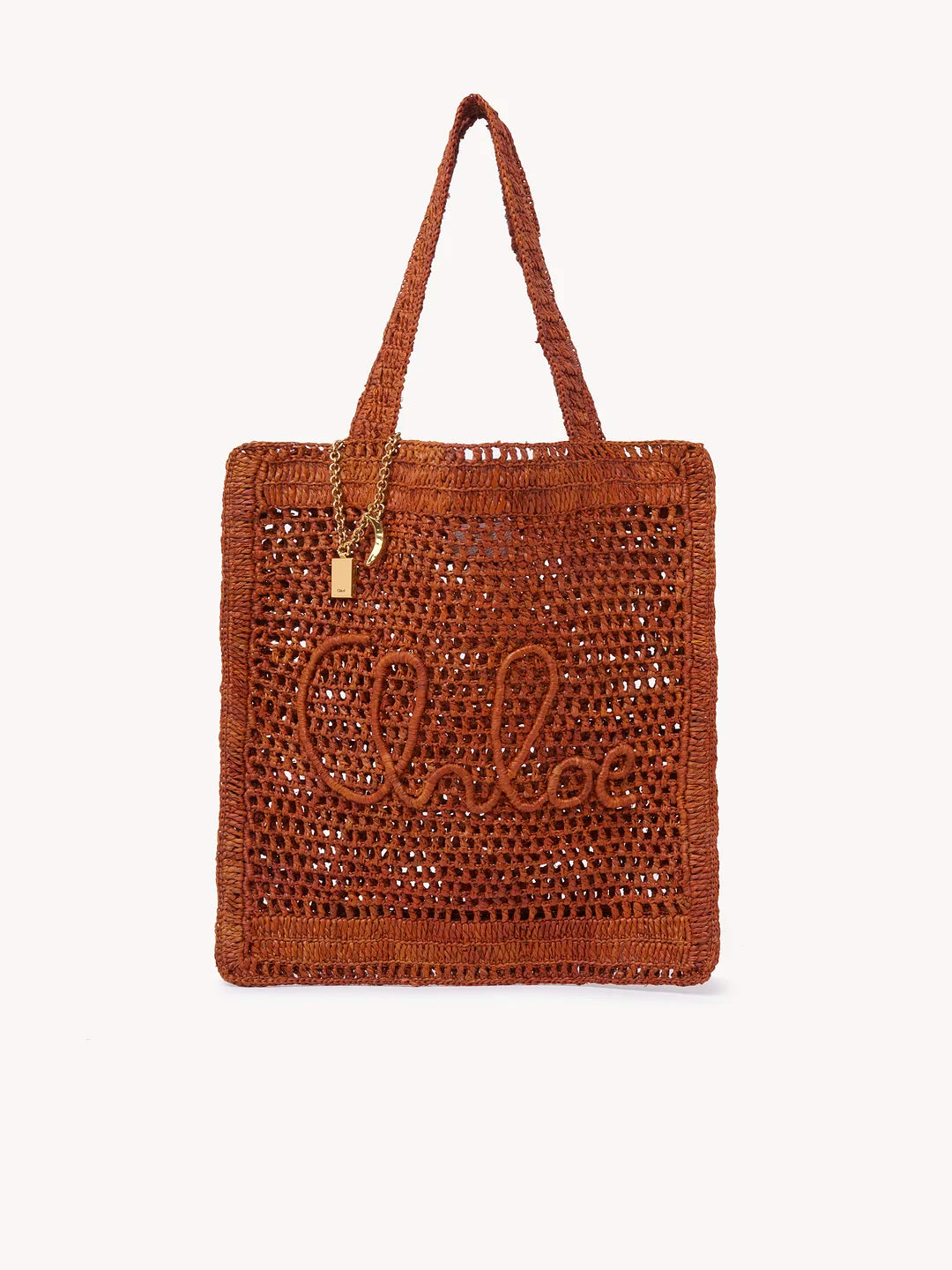Chloé Borsa Tote Banana Estiva in Rafia