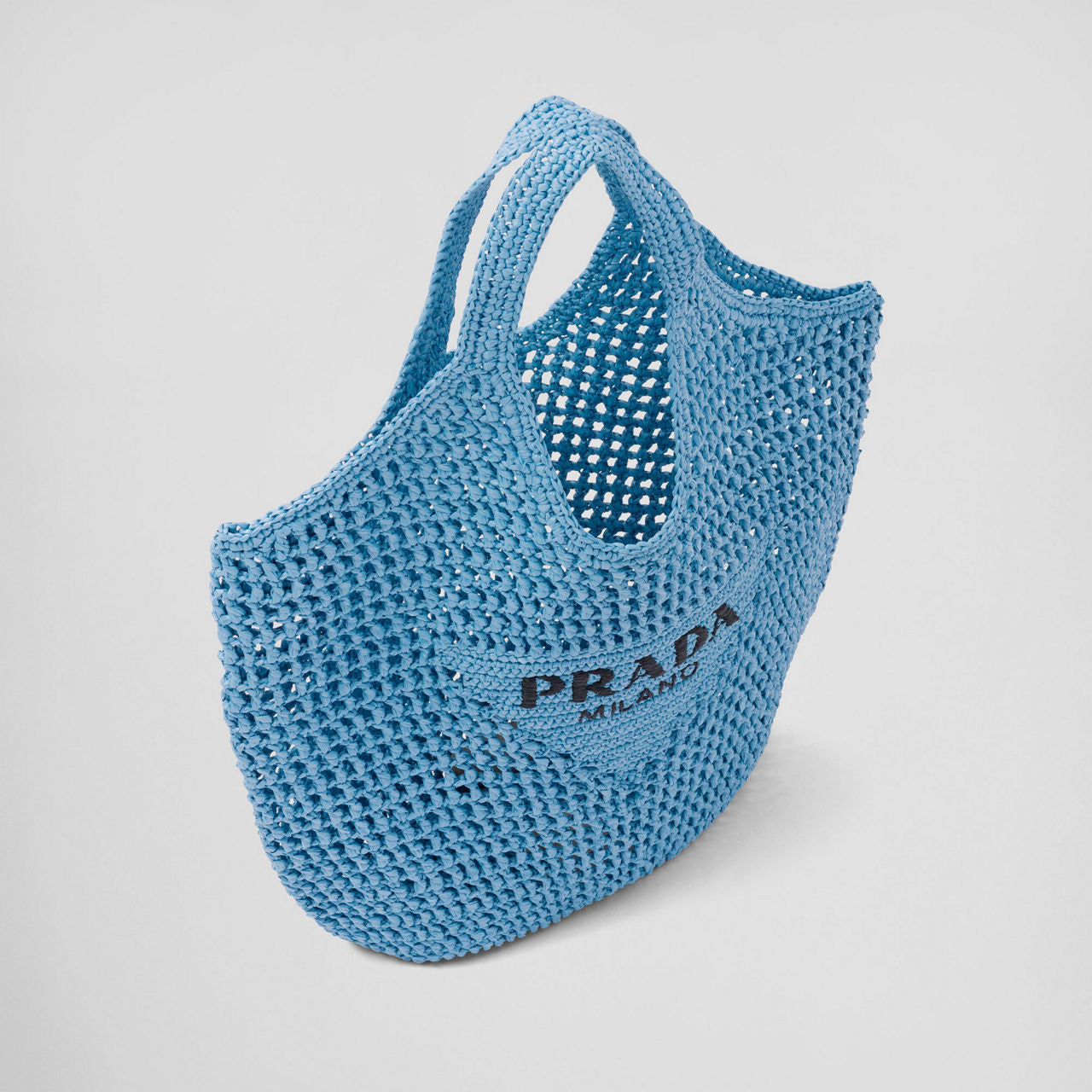 PR Borsa Tote in Rafia - Blu