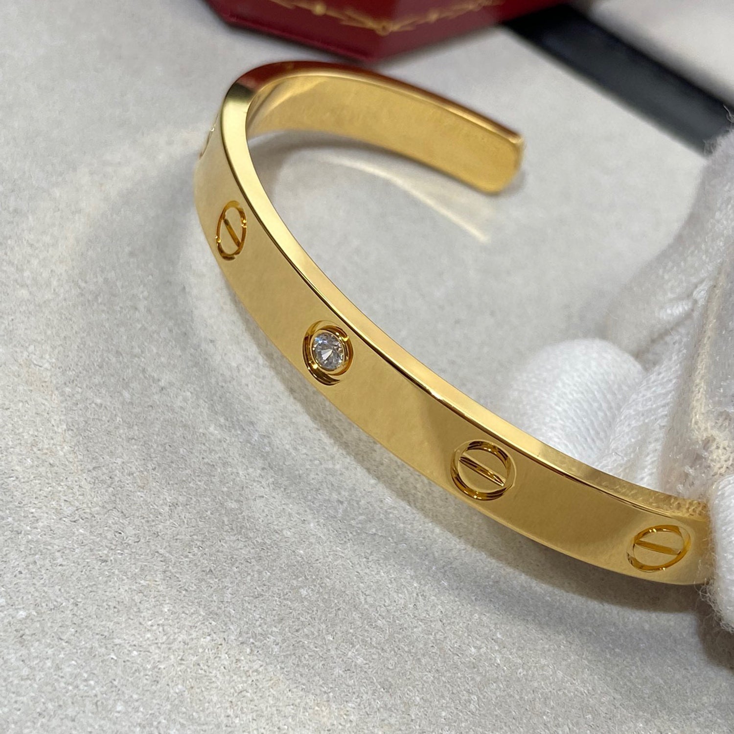 Bracciale Love Diamanti Open Bracciale a polsino
