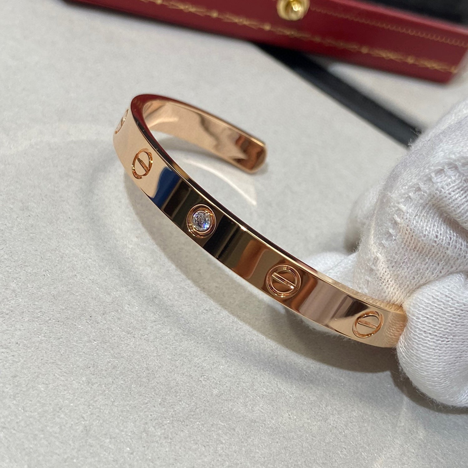 Bracciale Love Diamanti Open Bracciale a polsino