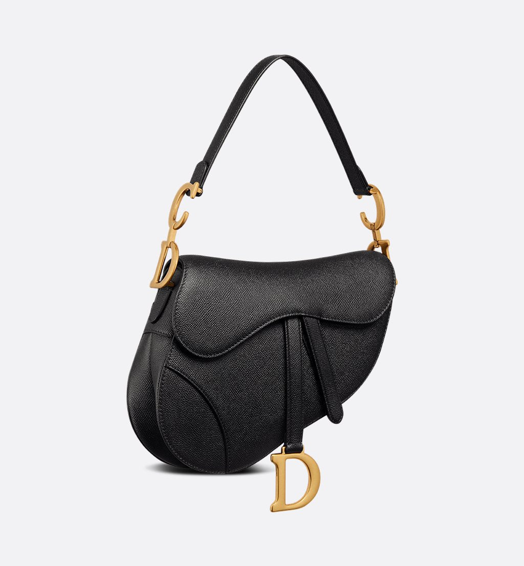 Borsa Saddle Dior – Pelle di vitello grained nera