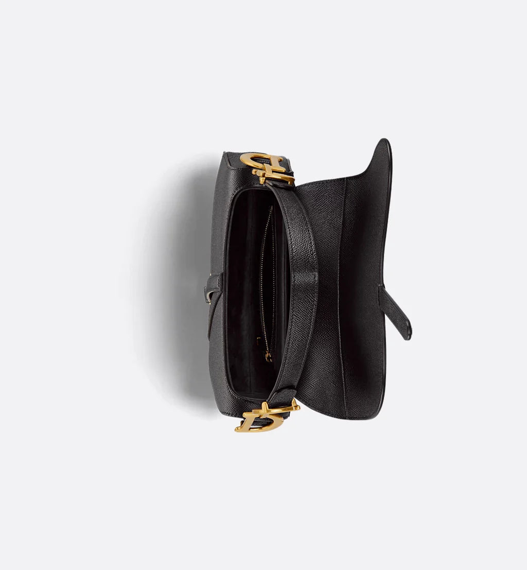 Borsa Saddle Dior – Pelle di vitello grained nera