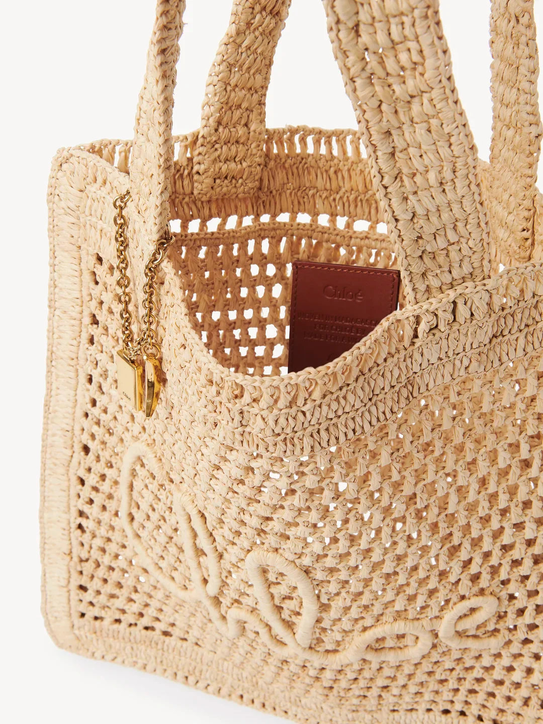 Chloé Borsa Tote Banana Estiva in Rafia